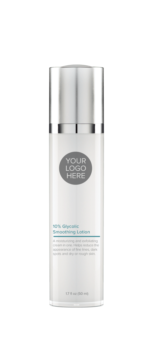 1.7 oz platinum bottle of 10% Glycolic Smoothing Lotion