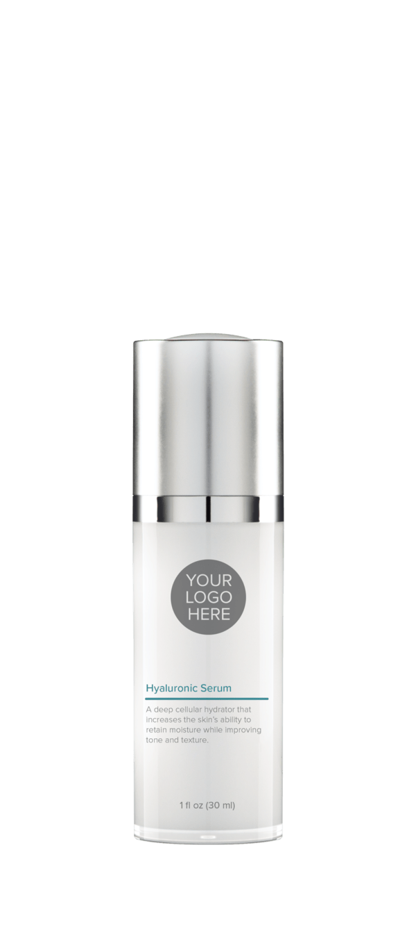 1.0 oz platinum bottle of Hyaluronic Serum