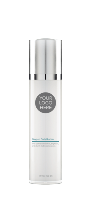 1.7 oz platinum bottle of Oxygen Facial Lotion