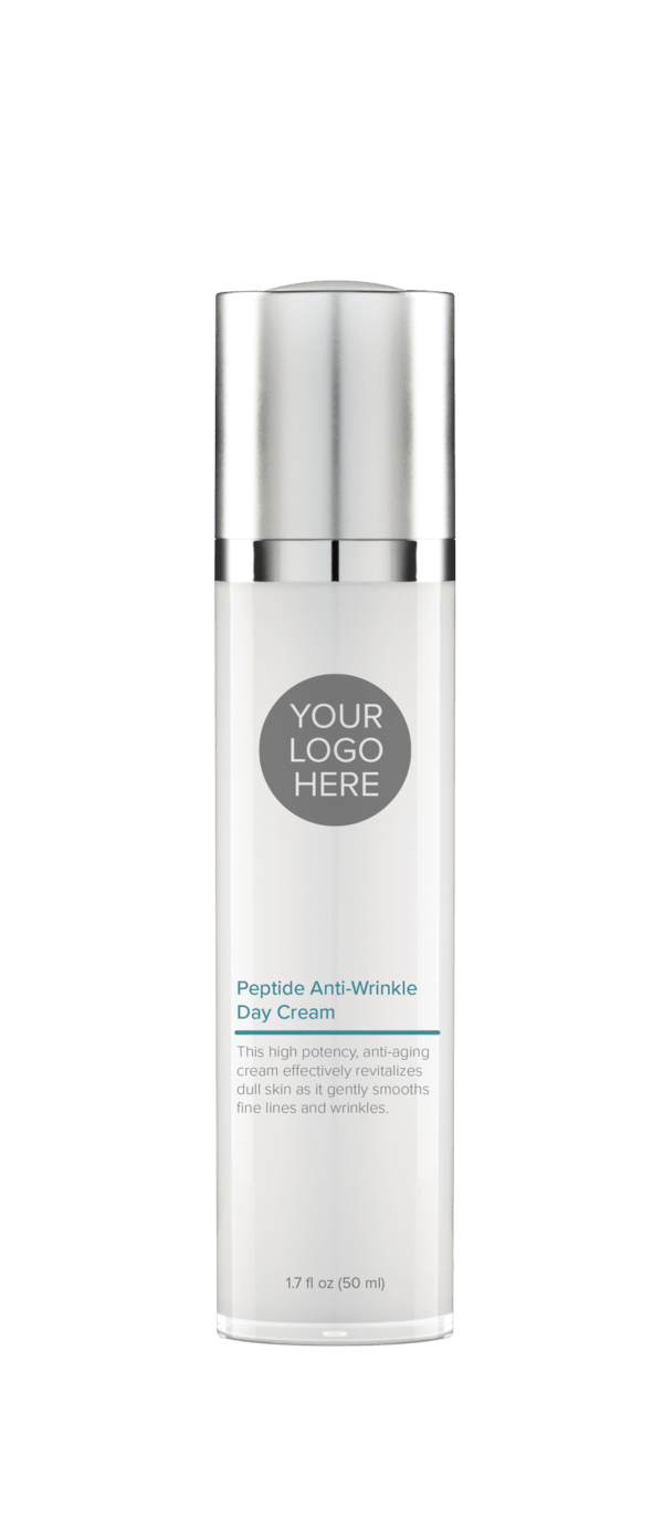 1.7 oz platinum bottle of Peptide Anti-Wrinkle Day Cream