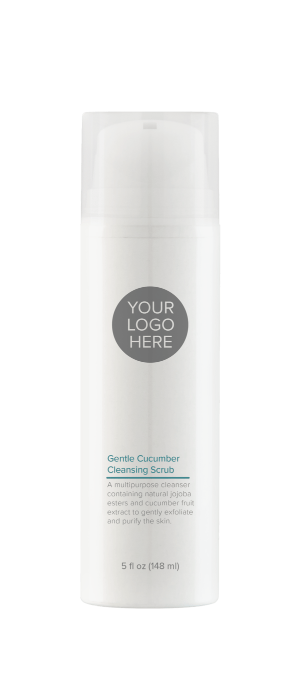 5 fl oz (Pure White) bottle of Gentle Cucumber Cleansing Scrub