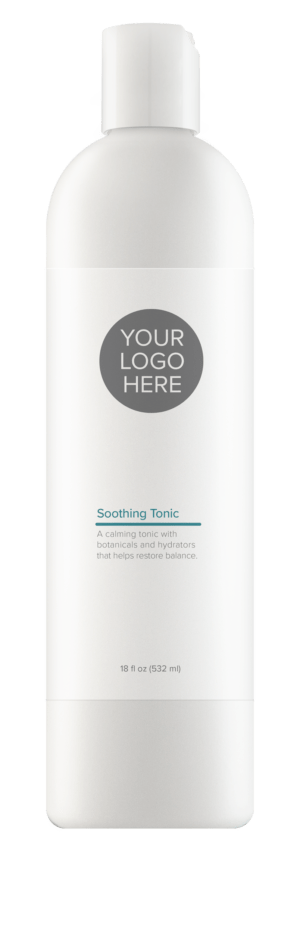 Backbar size (18 oz.) pure white bottle of Soothing Tonic.